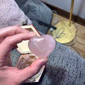 Rose quartz heart stone valentines boxes